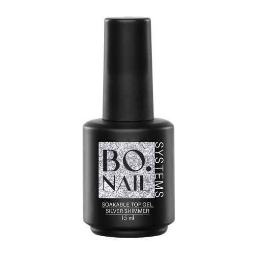 Soakable Top Gel Silver Shimmer 15ml