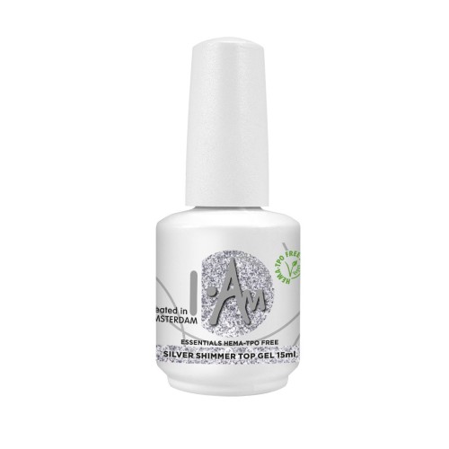 I.AM Soakable Top Gel Silver Shimmer 15ml