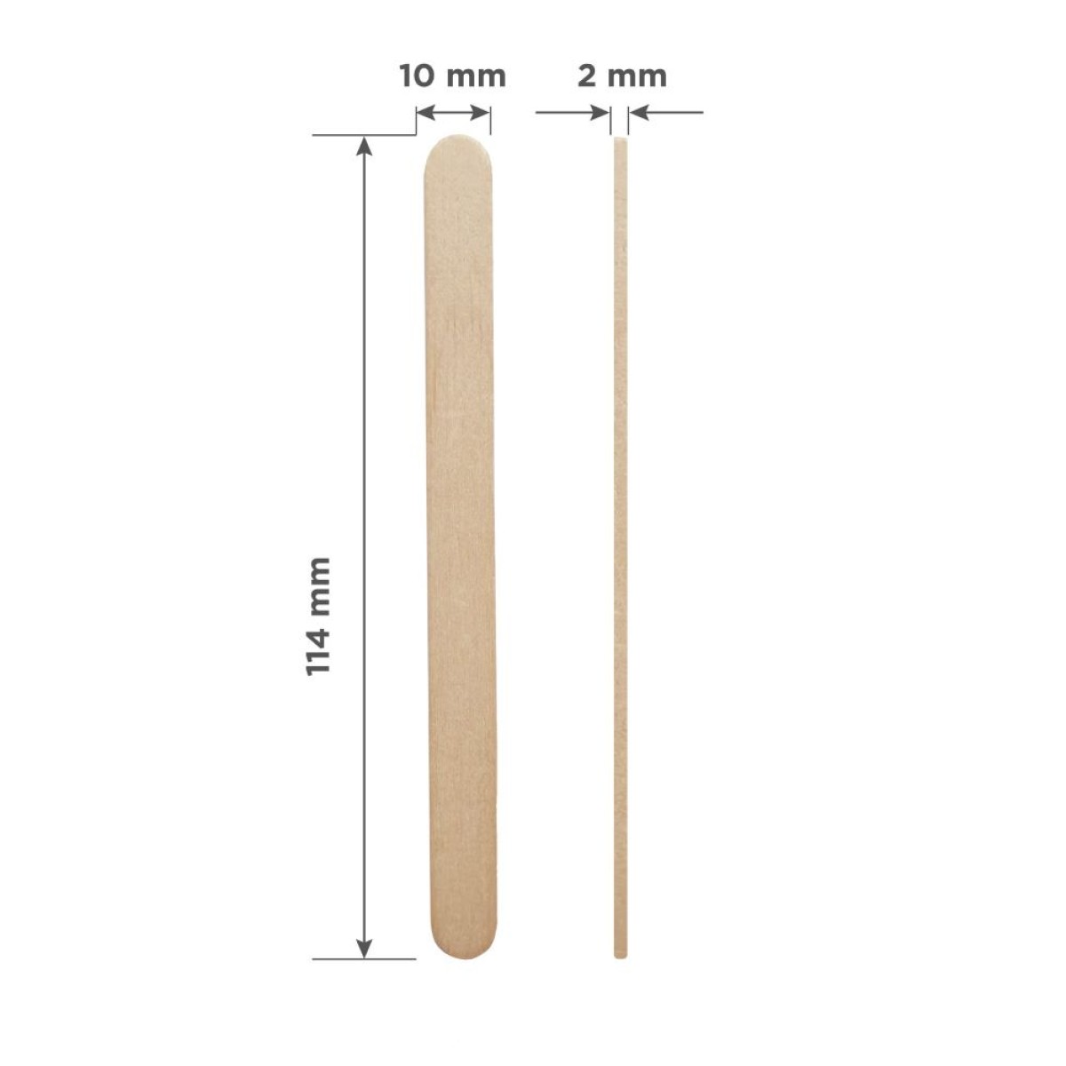Wooden wax applicator stick EXPERT 114×10 mm (100 pcs)