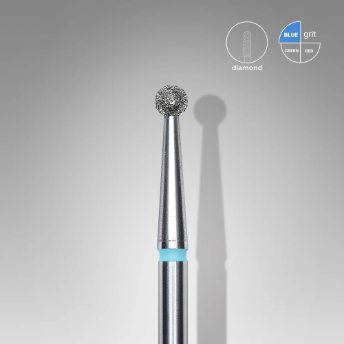 DIAMOND Nail Drill Bit BALL BLUE 2.5mm