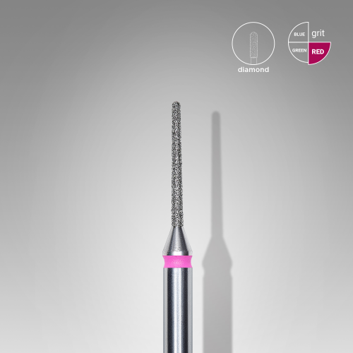 DIAMOND Nail Drill Bit NEEDLE RED 1mm/10mm