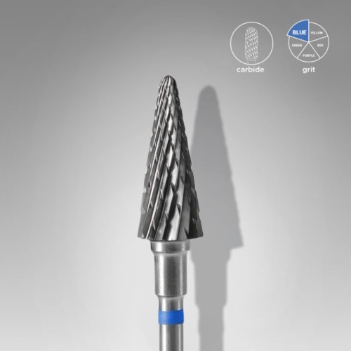 CARBIDE Nail Drill Bit CONE BLUE 6mm /14mm 