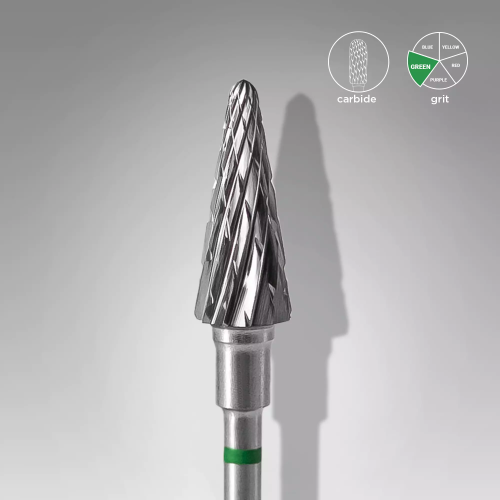 CARBIDE Nail Drill Bit CONE GREEN 6mm/14mm