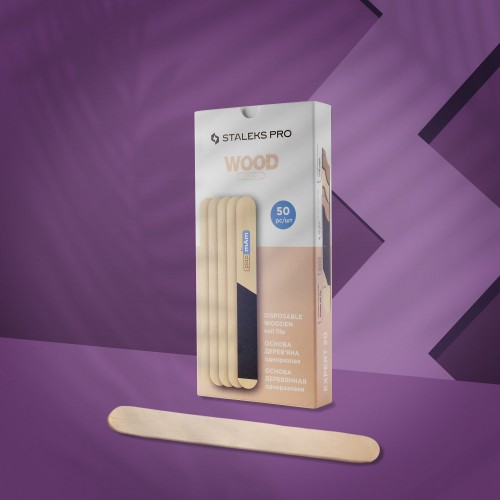 Disposable Wooden Nail File STRAIGHT Base (50pcs)